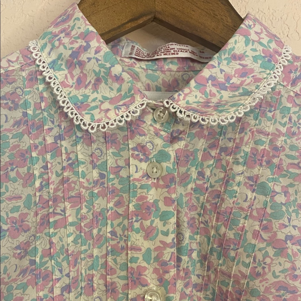 Vintage Cottagecore Button Down Top Size 14